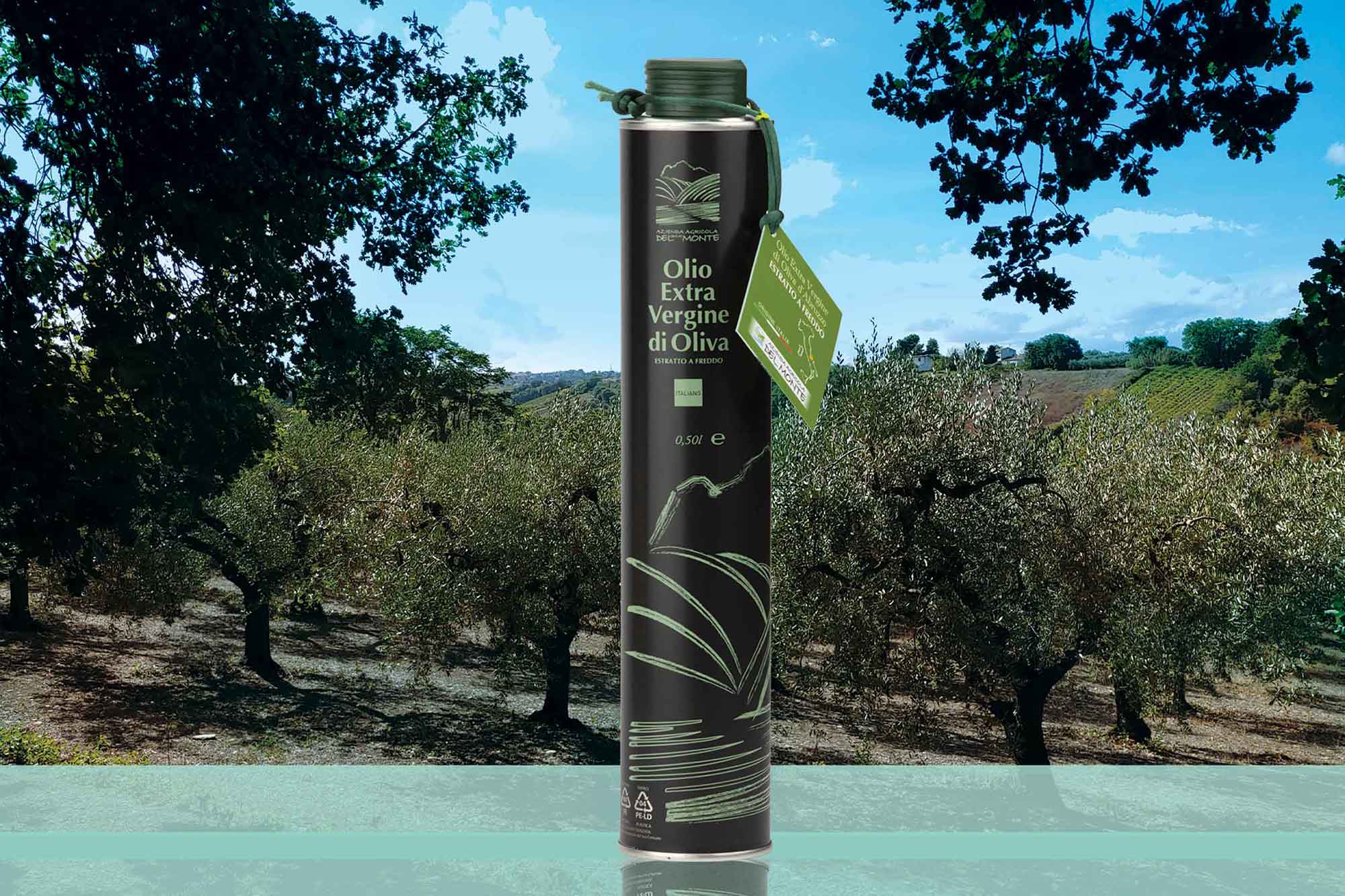 Olio evo in nuova latta nera da 500 ml